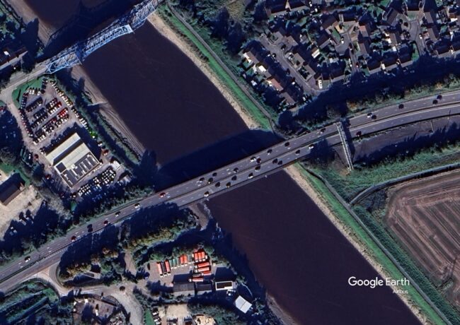 A River Dee bridge, Welsh Government, c Google Earth