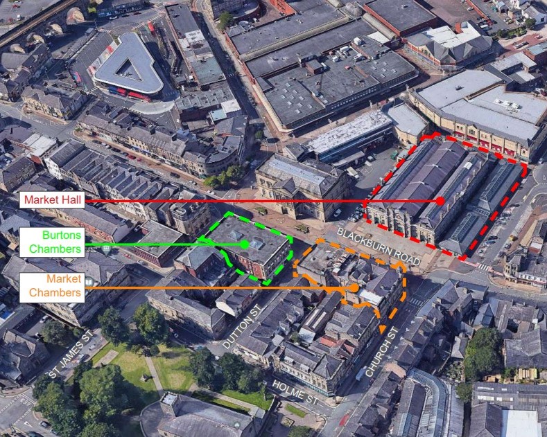 Accrington Town Sq, Hyndburn BC, p via planning documents