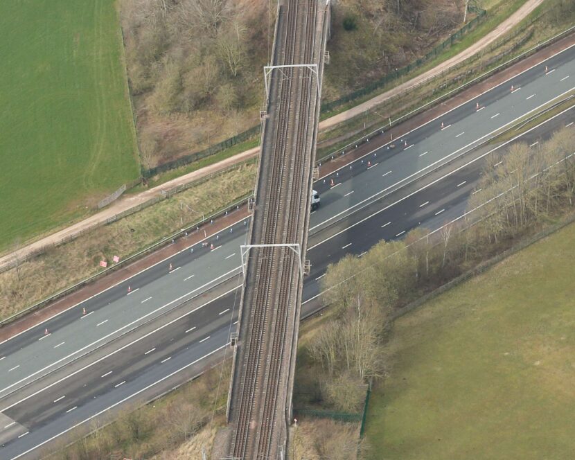 Aerial image of Clifton bridge, Network Rail, p via Network Rail air operations