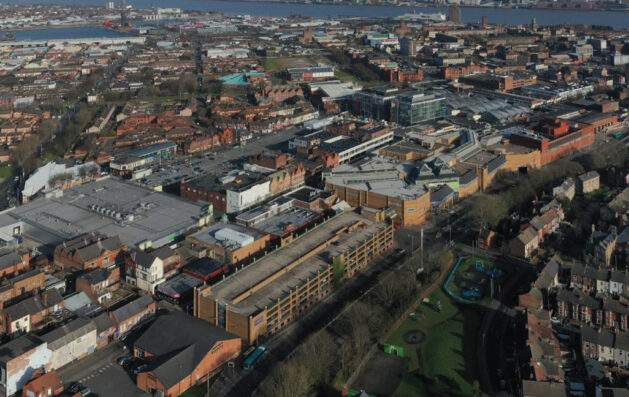 AerialViewBirkenheadTownCentre