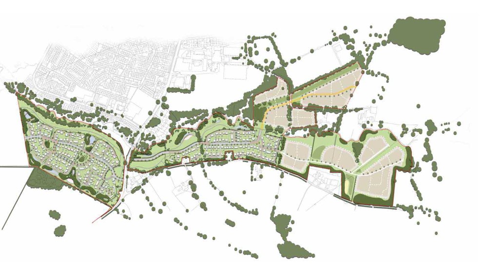 Combined layout New Carrington, Redrow, p via planning docs