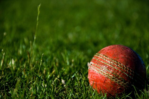 Cricket ball on grass c Alessandro Bogliari on Unsplash