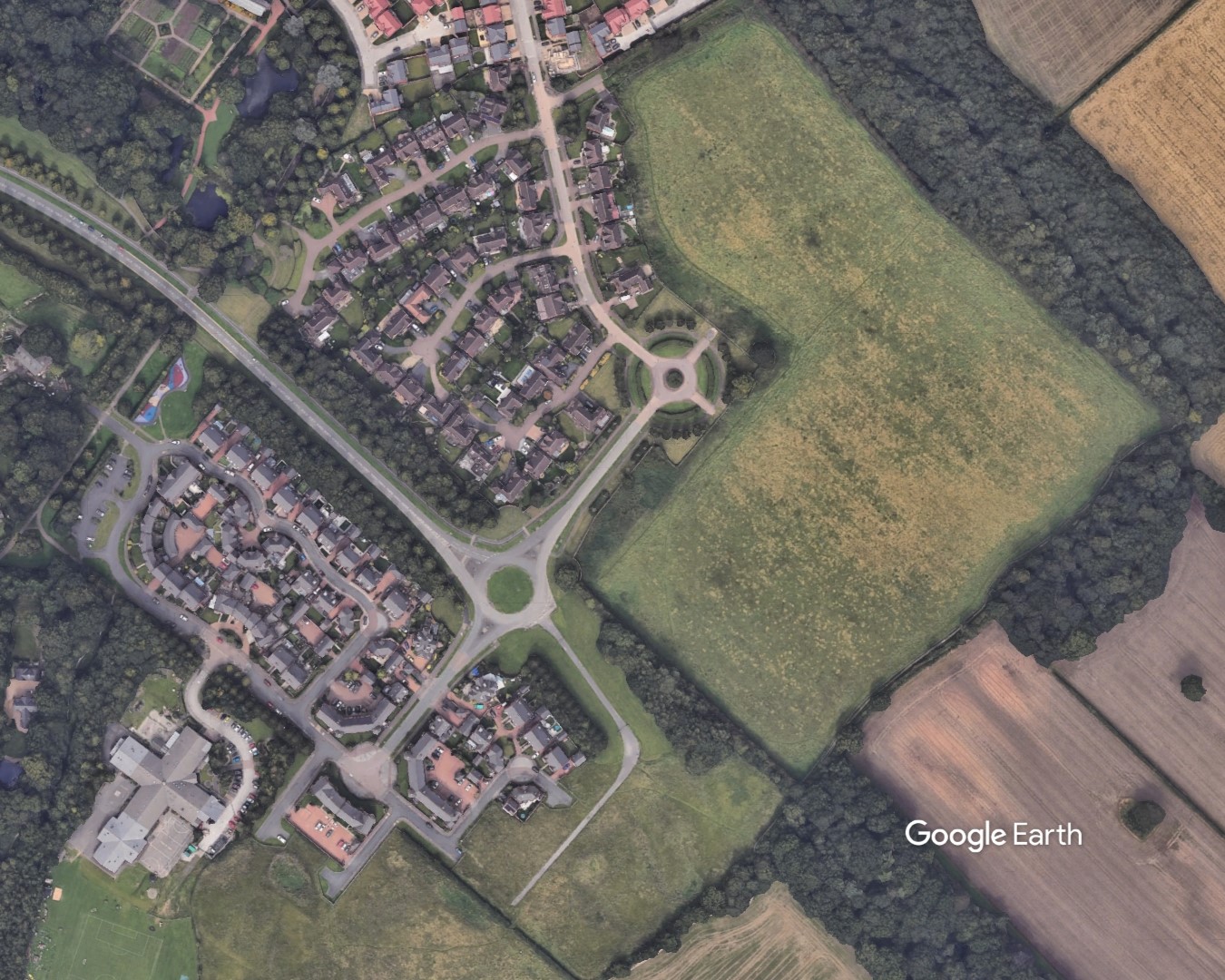 Curzon Drive Grappenhall, Redrow, c Google Earth