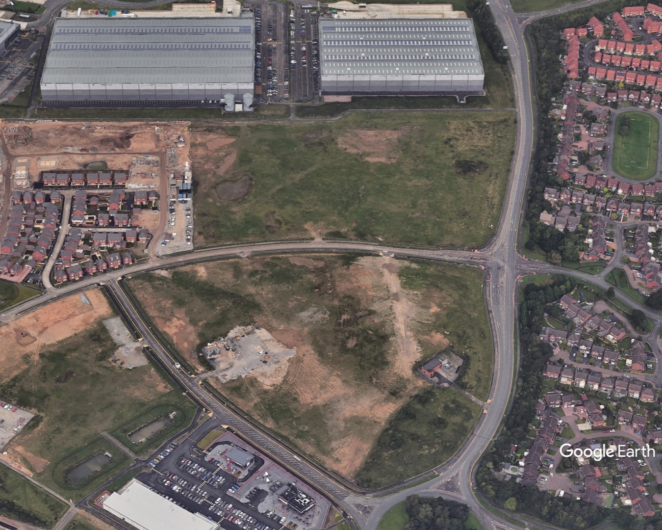 Eagles Green, Anwyl Homes, p via Google Earth