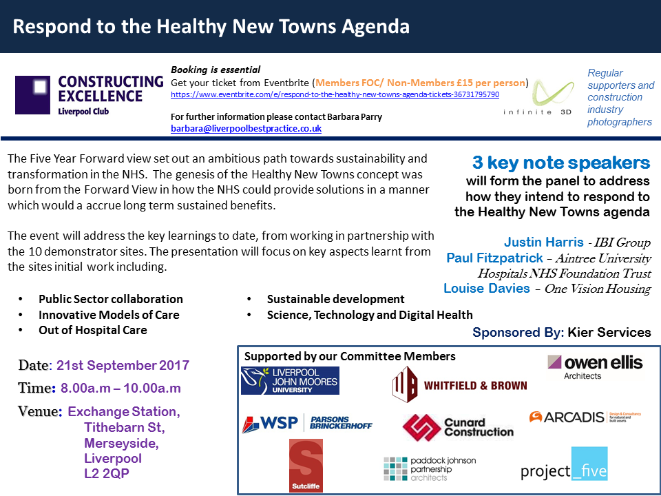 Respond to the Healthy New Towns Agenda - Place North West