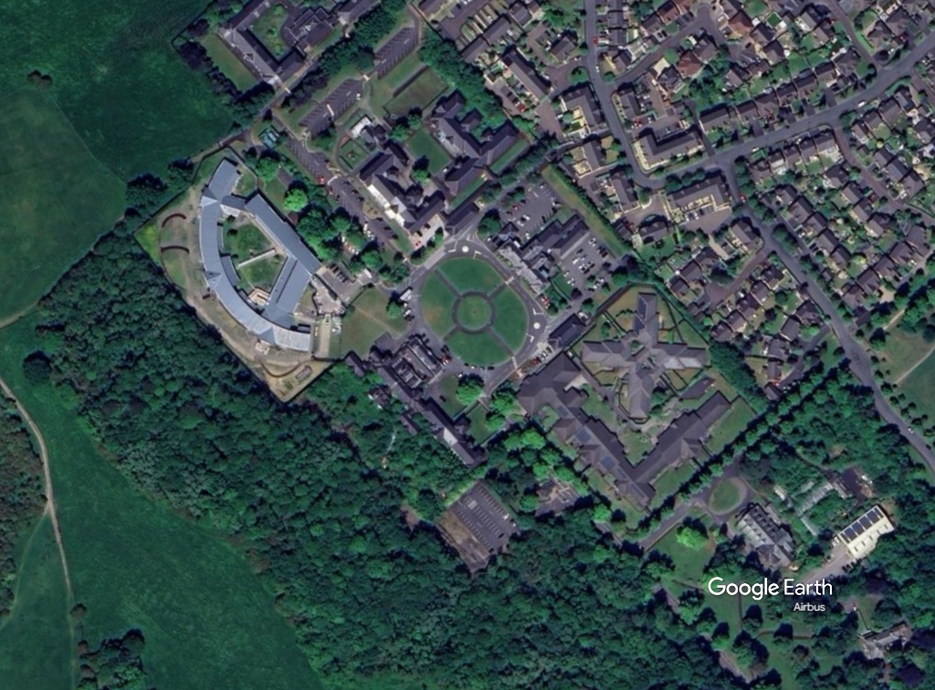 Former Calderstones Hospital, Lancashire and South Cumbria NHS Foundation Trust, c Google Earth