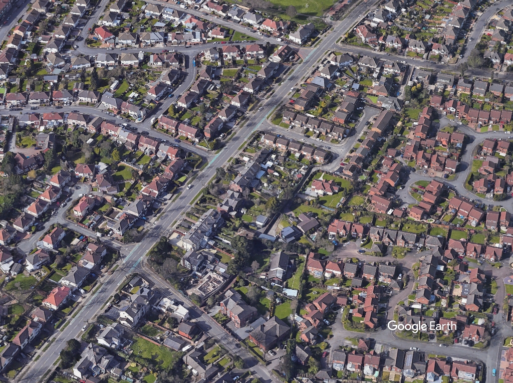 Generic homes in Knowsley, c Google Earth