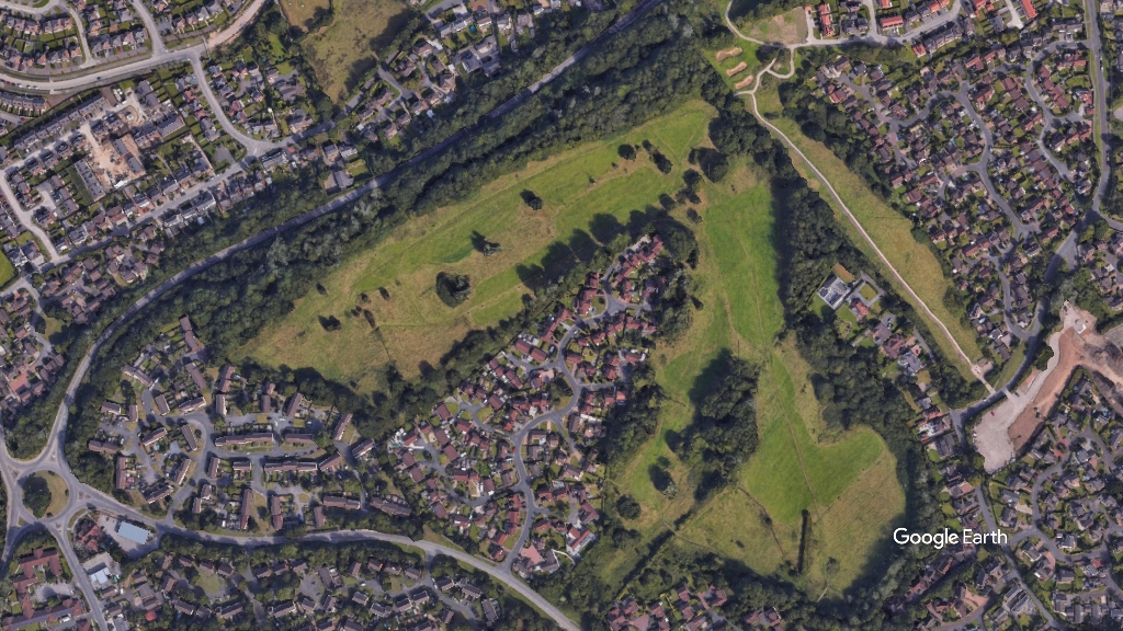 Ingol Golf Course, Anwyl, c Google Earth snapshot