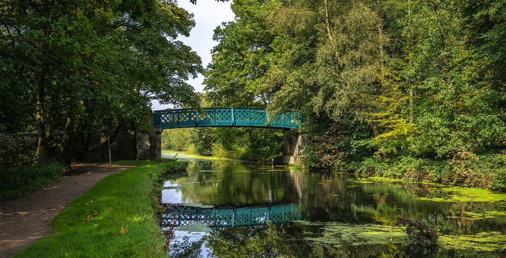 The Leeds & Liverpool Canal is the longest canal in Britain and runs by Westwood Park. Credit: Bolton Council