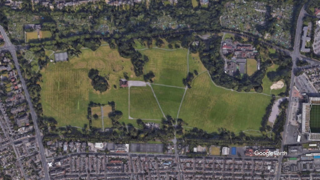 Moor Park, Preston City Council, c Google Earth