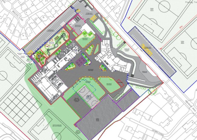 Newhouse Academy rebuild from plannng application