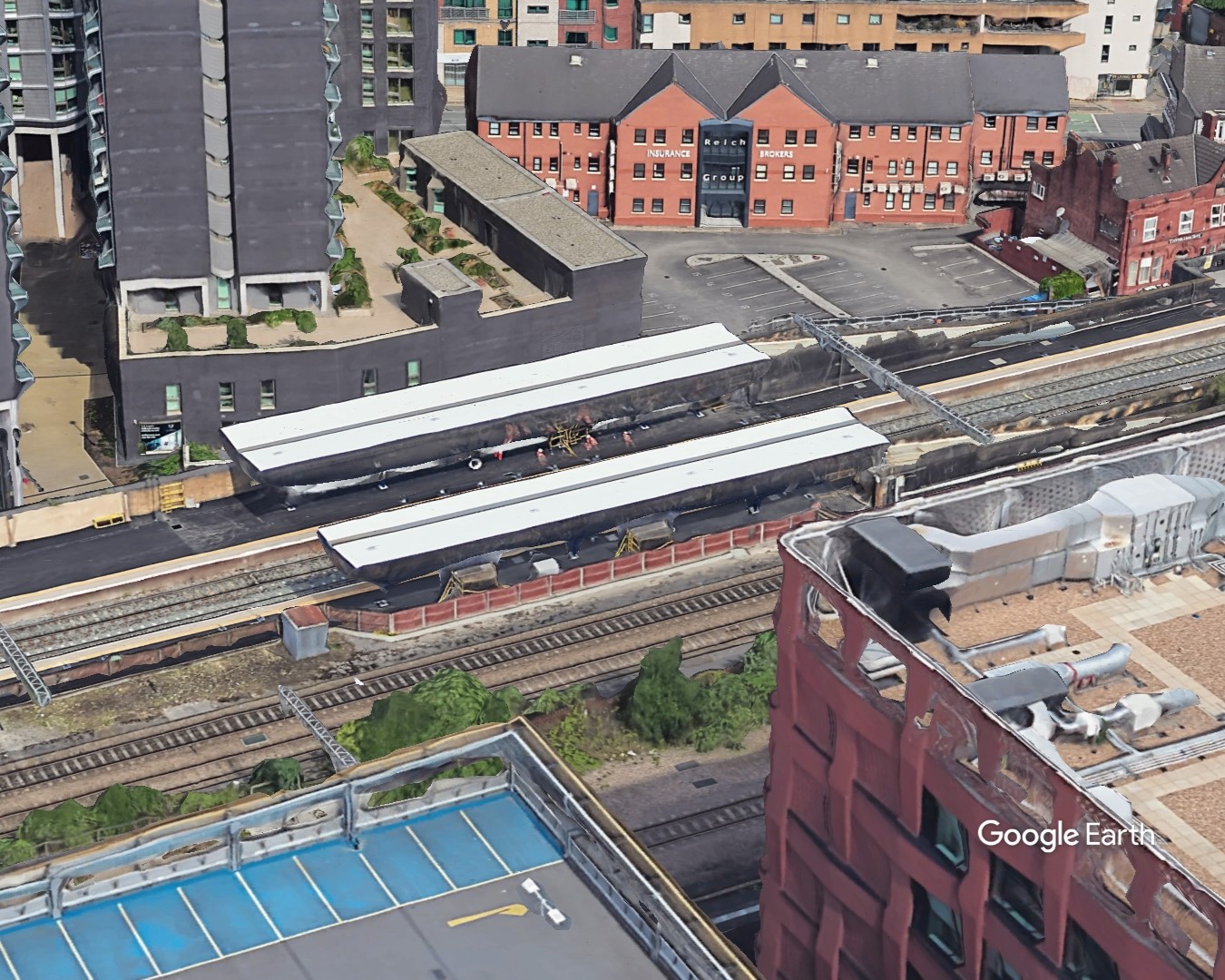 Salford Central, TGfM, c Google Earth