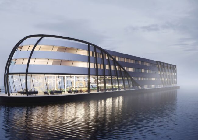 Salford Floating Hotel , The Good Hospitality Group, P, Counter Context