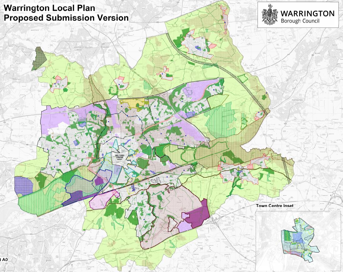 Warrington Local Plan Map 