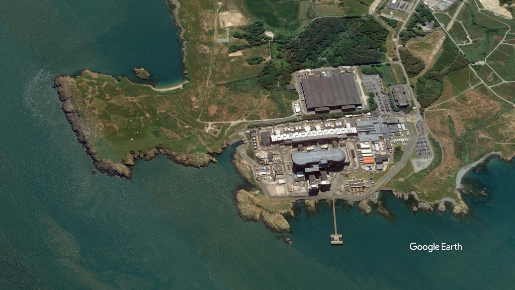 Wylfa power station, Hitachi, c Google Earth